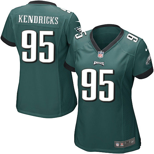 Women's Game Mychal Kendricks Nike Jersey Midnight Green Home - #95 NFL Philadelphia Eagles